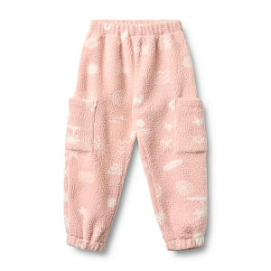 Брюки флисовые Wheat "Suun Cameo Rose Jaquard", розовый маршмеллоу